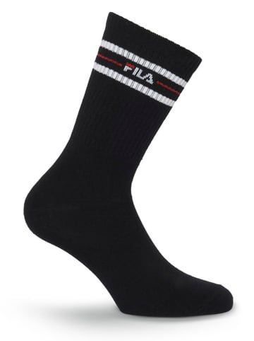 Fila 9er-Set Socken in Schwarz