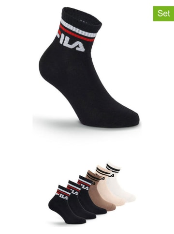 Fila 6er-Set Socken in Schwarz