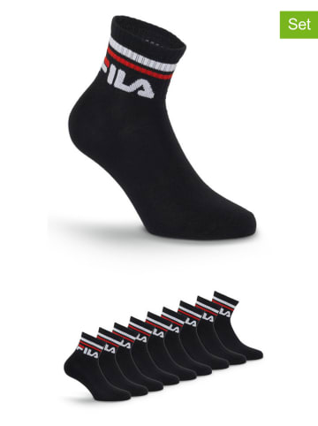 Fila 9er-Set Socken in Schwarz