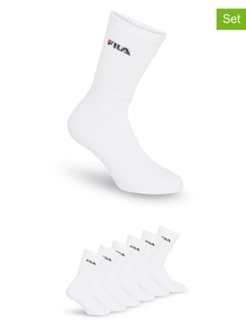 Fila 6er-Set Tennissocken in Weiß