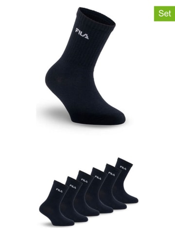 Fila 6er-Set Socken in Schwarz