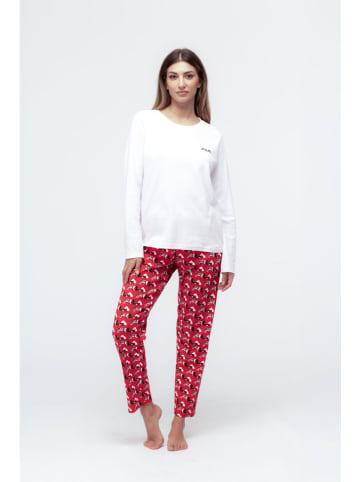 Fila Piżama w kolorze czerwono-białym