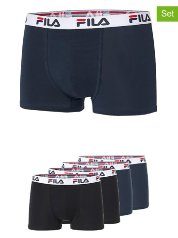 Fila 4er-Set Boxershorts in Dunkelblau/ Schwarz