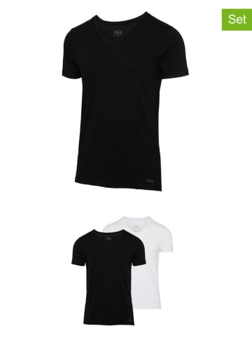 Fila 2er-Set Shirts in Schwarz und Weiß