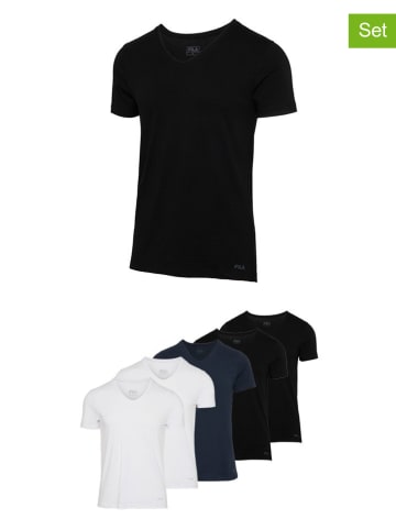 Fila Koszulki (5 szt.) w kolorze czarnym, granatowym i białym