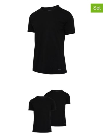 Fila 2er-Set Shirts in Schwarz