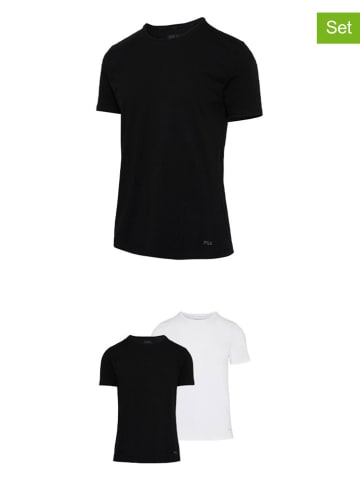 Fila Koszulki (2 szt.) w kolorze czarnym i białym