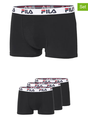 Fila 3er-Set Boxershorts in Schwarz