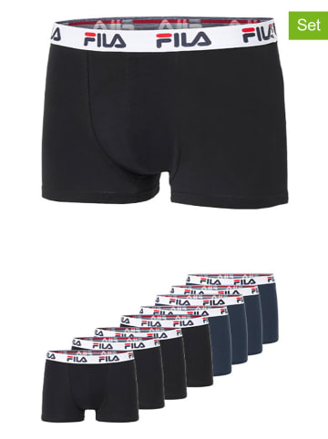 Fila 8er-Set Boxershorts in Schwarz/ Dunkelblau