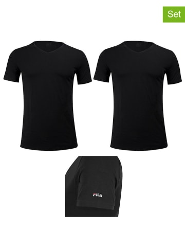 Fila 2er-Set Shirts in Schwarz