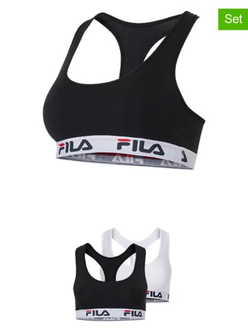 Fila 2er-Set Bustiers in Schwarz/ Weiß