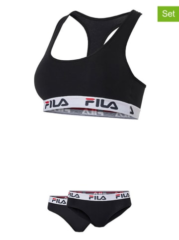 Fila 3tlg. Wäscheset in Schwarz/ Weiß