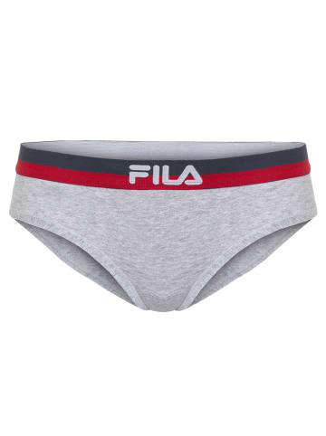 Fila 3er-Set Slips in Grau/ Schwarz/ Rot