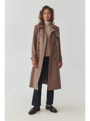 TATUUM Wełniany płaszcz w kolorze brązowym
