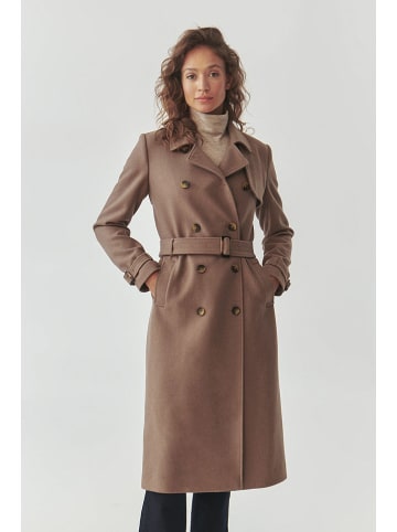 TATUUM Wełniany płaszcz w kolorze brązowym