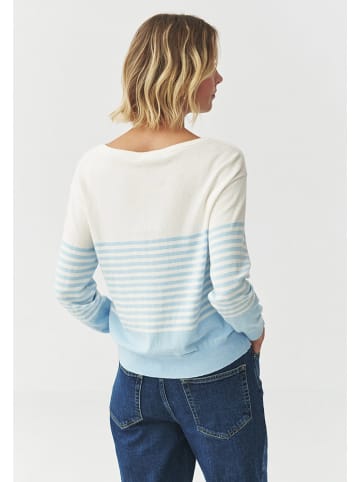 TATUUM Pullover in Hellblau/ Weiß