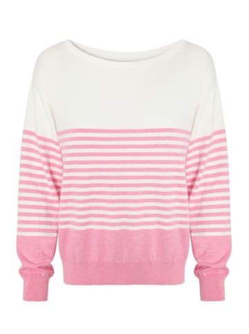 TATUUM Pullover in Weiß/ Pink