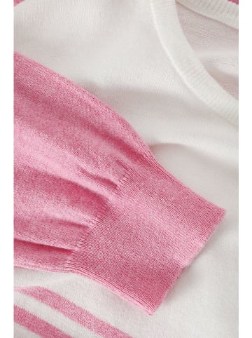 TATUUM Pullover in Weiß/ Pink