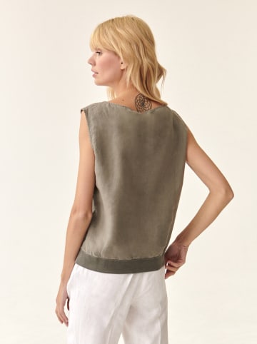 TATUUM Lniana bluzka w kolorze szarym