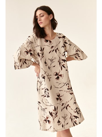 TATUUM Lniana sukienka w kolorze beżowym