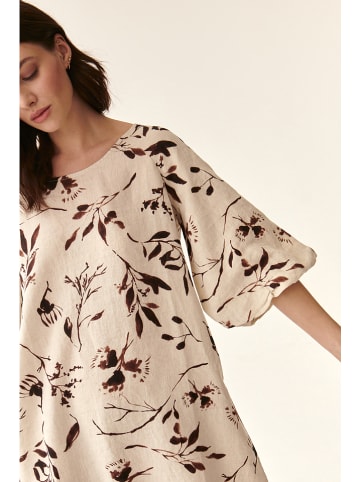 TATUUM Lniana sukienka w kolorze beżowym