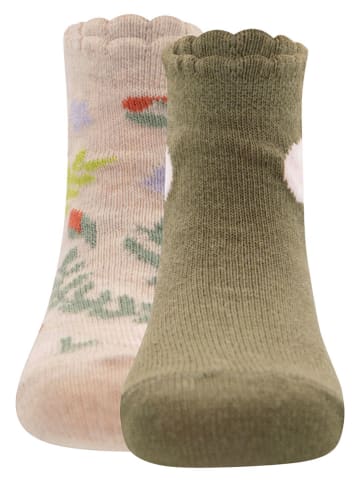 ewers 2er-Set: Socken in Khaki/ Beige
