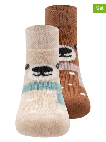 ewers 2er-Set: Thermo-Socken in Hellbraun/ Beige