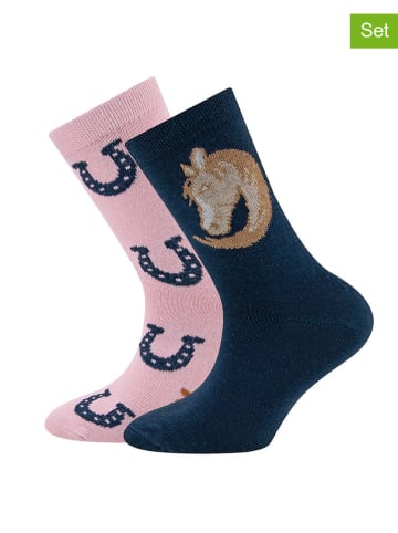 ewers 4er-Set: Socken in Rosa/ Dunkelblau