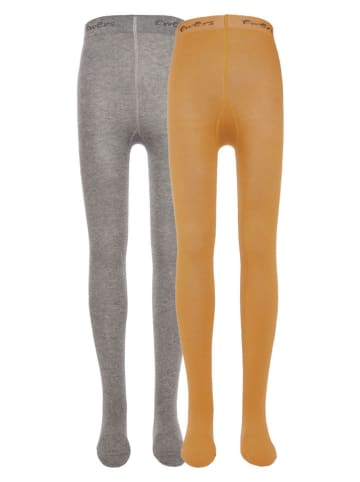 ewers 2er-Set: Strumpfhose in Grau/ Gelb