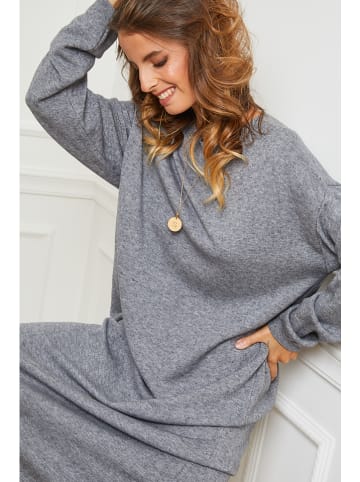 So Cachemire Sukienka dzianinowa "Fastidius" w kolorze szarym