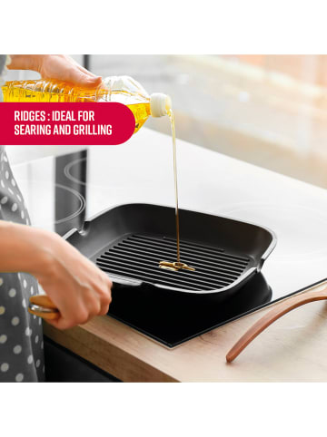 Brandt Patelnia grillowa w kolorze czarnym - 28 x 28 cm