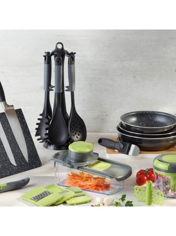 Brandt 6-delige keukenhulpjesset zwart/roze - (H)39 cm