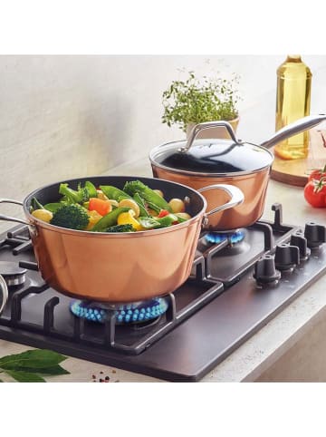 Brandt 3-delige steelpannenset koperkleurig