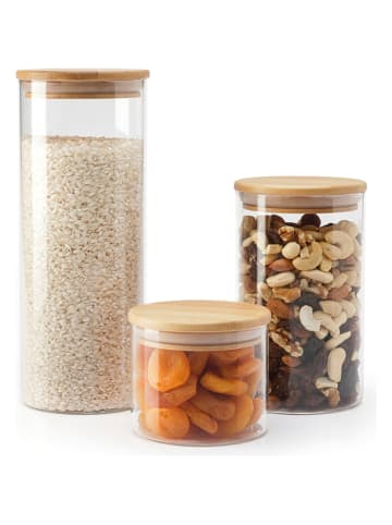 Brandt 7-delige set: voorraaddozen transparant/naturel