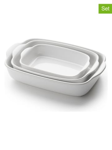 Brandt 3-delige set: ovenschalen wit