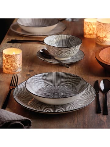 Brandt 4-delige set: dessertborden wit/zwart - Ø 19,2 cm