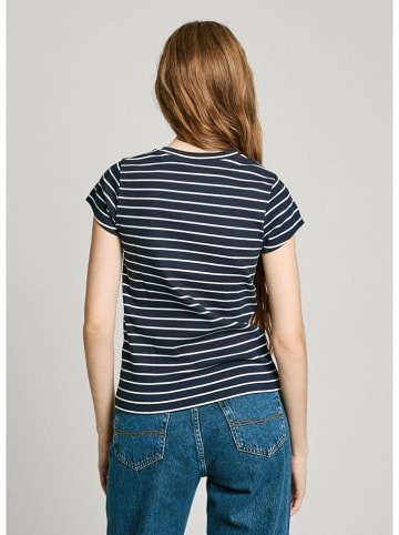 Pepe Jeans Shirt "Meribel" in Dunkelblau/ Weiß