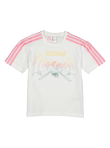 adidas Shirt wit/lichtroze