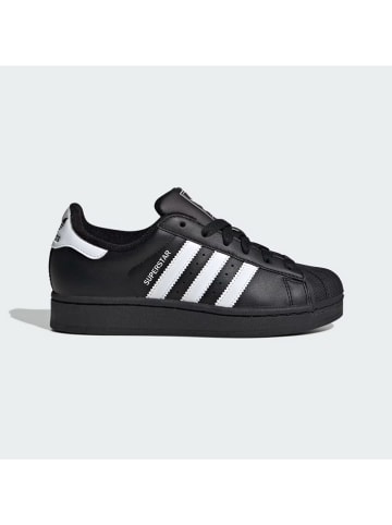 adidas Leder-Sneakers "Superstar II" in Schwarz/ Weiß