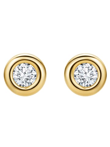 Revoni Gouden oorstekers met diamanten