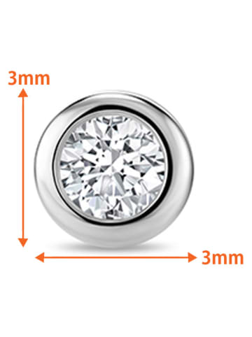 Revoni Witgouden oorstekers met diamanten