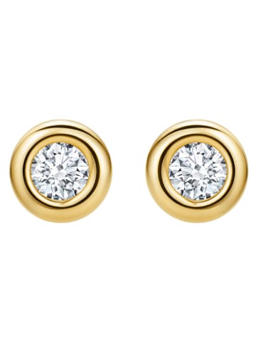 Revoni Gouden oorstekers met diamanten