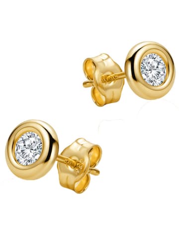 Revoni Gouden oorstekers met diamanten