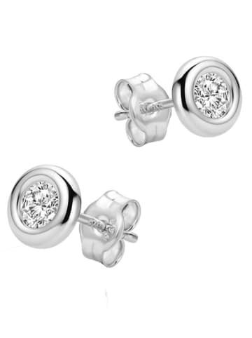 Revoni Witgouden oorstekers met diamanten