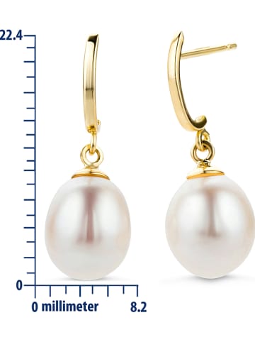 Revoni Gold-Ohrstecker mit Perlen