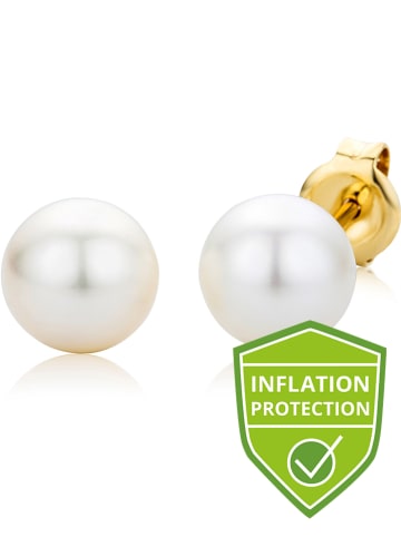 Revoni Gouden oorstekers met zoetwaterparels