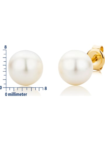 Revoni Gouden oorstekers met parels