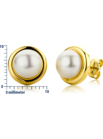 Revoni Gouden oorstekers met parels