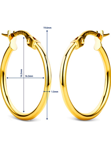 Diamant Exquis Złote kolczyki-kreole