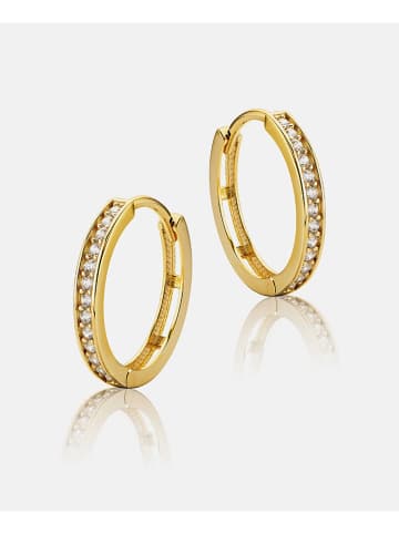 Revoni Gold-Creolen mit Edelsteinen